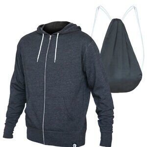Convertible Hoodie (Charcoal) - converts from hoodie to drawstring bag